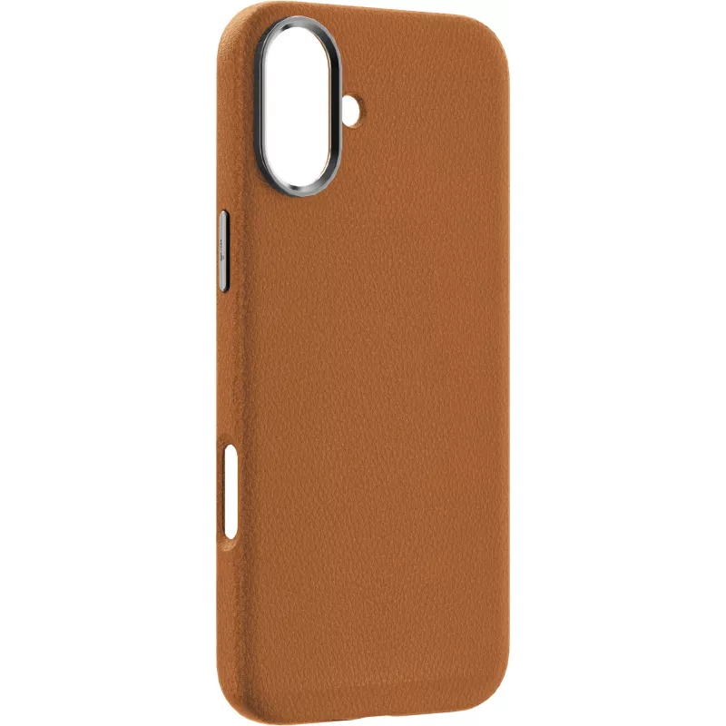 eSTUFF INFINITE VENICE ES67160024 magnetische Hülle für iPhone 16, Leder, Braun