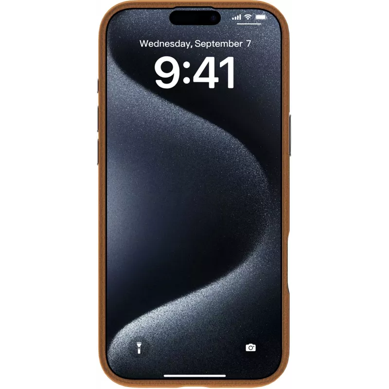 eSTUFF INFINITE VENICE ES67160024 magnetische Hülle für iPhone 16, Leder, Braun
