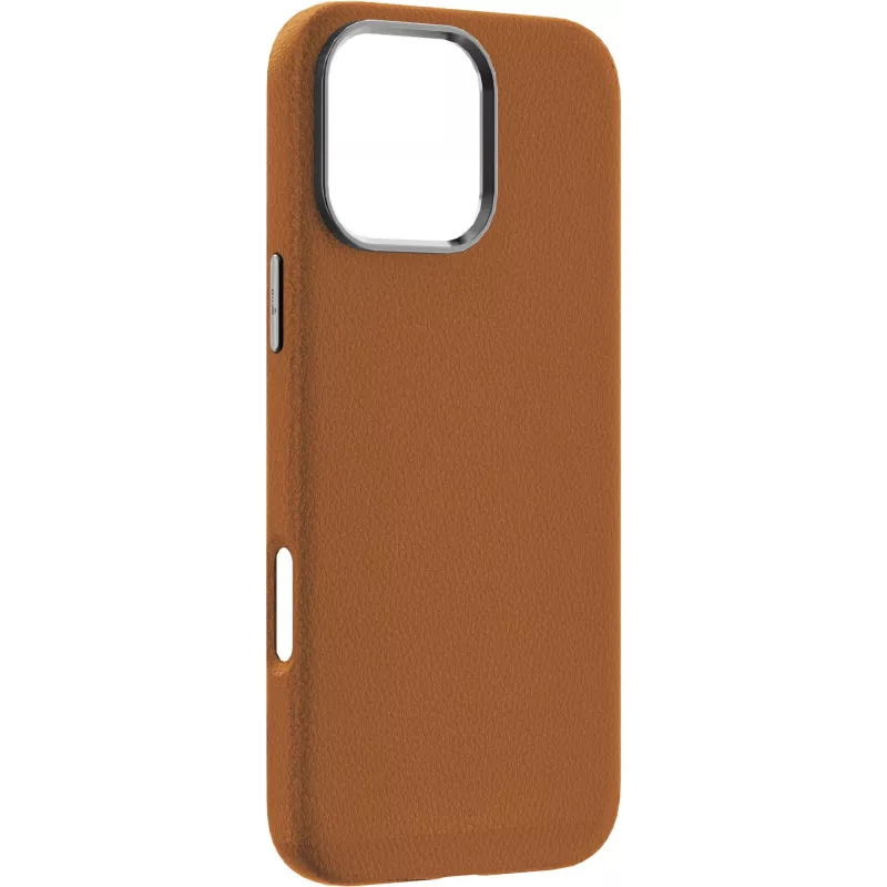 eSTUFF INFINITE VENICE magnetische Lederhülle für iPhone 16 Pro, braun