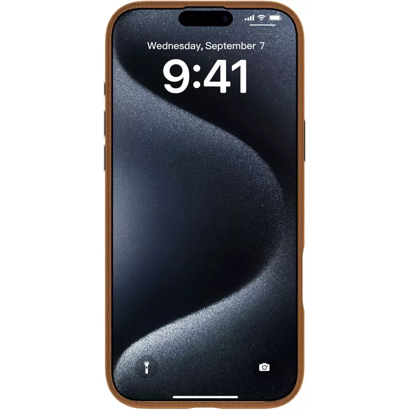 eSTUFF INFINITE VENICE magnetische Lederhülle für iPhone 16 Pro, braun