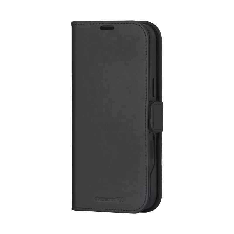 dbramante1928 Lynge MagSafe LM61GTBL6308 Flip-Hülle für Apple iPhone 16 Pro, genarbtes Leder, Schwarz