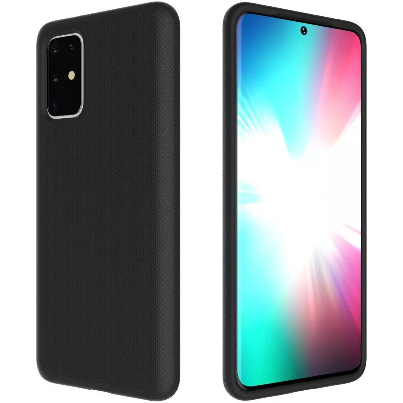 eSTUFF MADRID ES673163-BULK Rückseitenabdeckung für Samsung Galaxy S20+ / S20+ 5G, Silikon, Schwarz