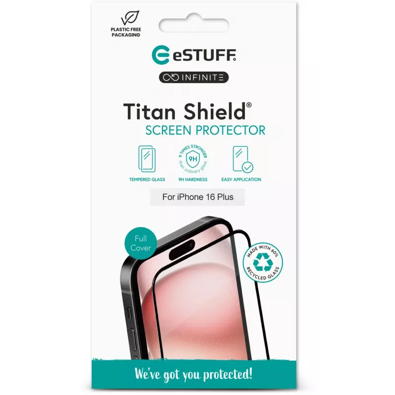 eSTUFF ES501425 Handy-Displayschutz/Back-Cover Displayschutz Transparent Apple 1 Stk.