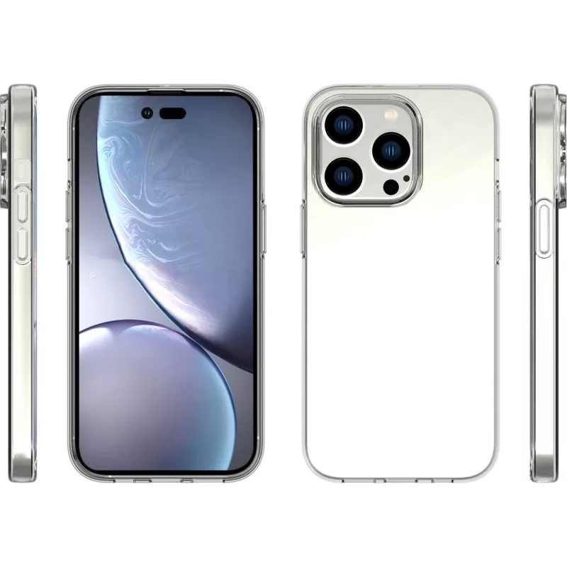 eSTUFF INFINITE GRS VIENNA ES67100039-BULK Rückseitenabdeckung für iPhone 14 Pro, MagSafe-kompatibel, TPU, Durchsichtig