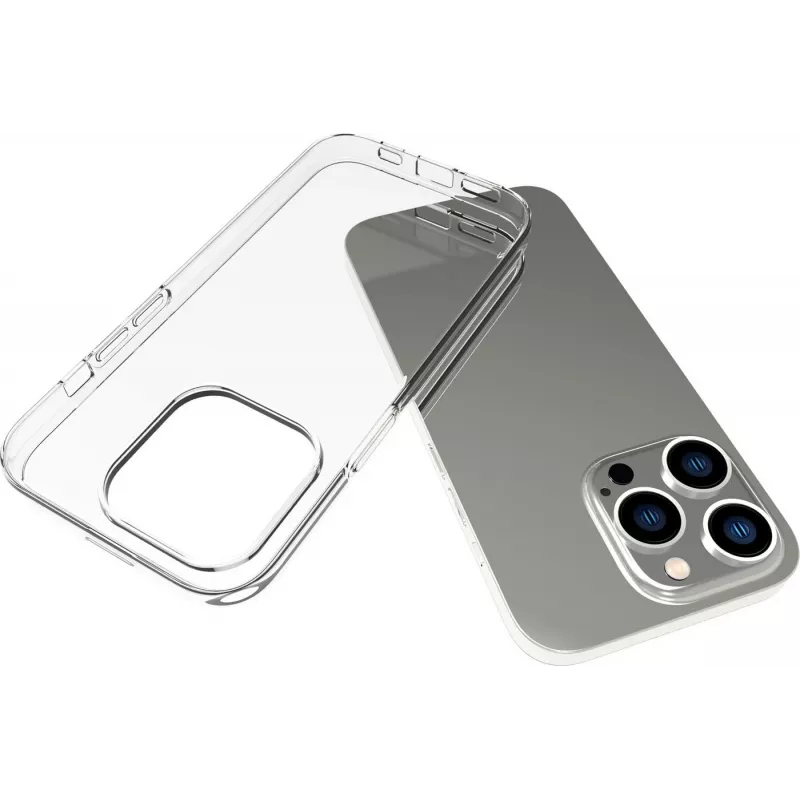 eSTUFF INFINITE GRS VIENNA ES67100039-BULK Rückseitenabdeckung für iPhone 14 Pro, MagSafe-kompatibel, TPU, Durchsichtig