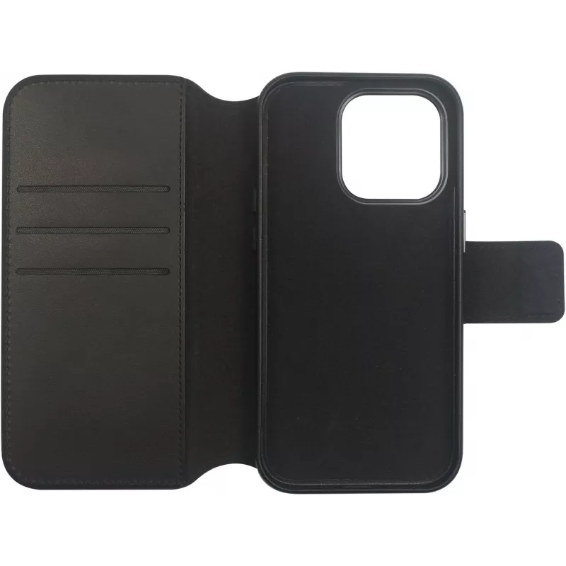 eSTUFF INFINITE MILAN ES67160101 Wallet-Hülle für iPhone 16 Plus, Schwarz