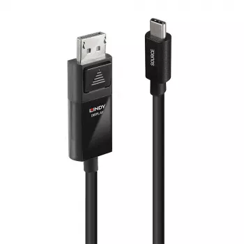 Lindy 3m USB Type C to DP 8K60 Adapterkabel, 3 m, USB Type-C, DisplayPort, Männlich, Männlich, Gerade