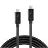 Lindy 41555 Thunderbolt-3-Kabel, passiv, USB-C-Stecker auf USB-C-Stecker, 0,5 m, 4K-Unterstützung, Schwarz