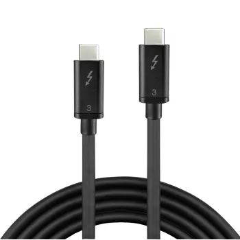Lindy 0,5 m Thunderbolt-3-Kabel, passiv, 0,5 m, USB-C, USB-C, USB 3.2 Gen 1 (3.1 Gen 1), Stecker/Stecker, Schwarz