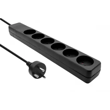 Microconnect MC-GRU0605DKB Stromverteiler 5 m 6 AC-Ausgänge Innenbereich Schwarz