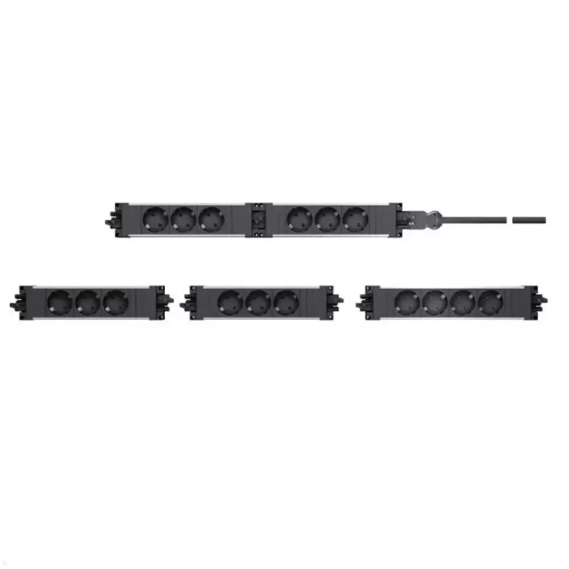 Bachmann STEP BASE 906.18819 Steckdosenleiste, 4x CEE 7/3 Steckdosen, GST18 Eingang, 250 V