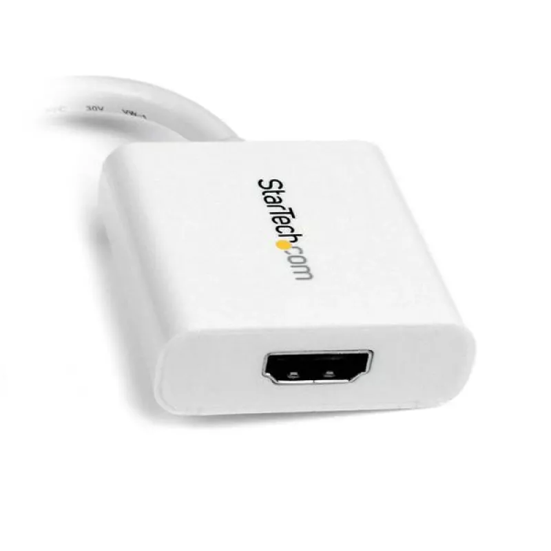 StarTech.com MDP2HDW Mini-DisplayPort-auf-HDMI-Adapter, passiv, 1920x1200, Audio-Passthrough, Thunderbolt-kompatibel, 17 cm, Weiß