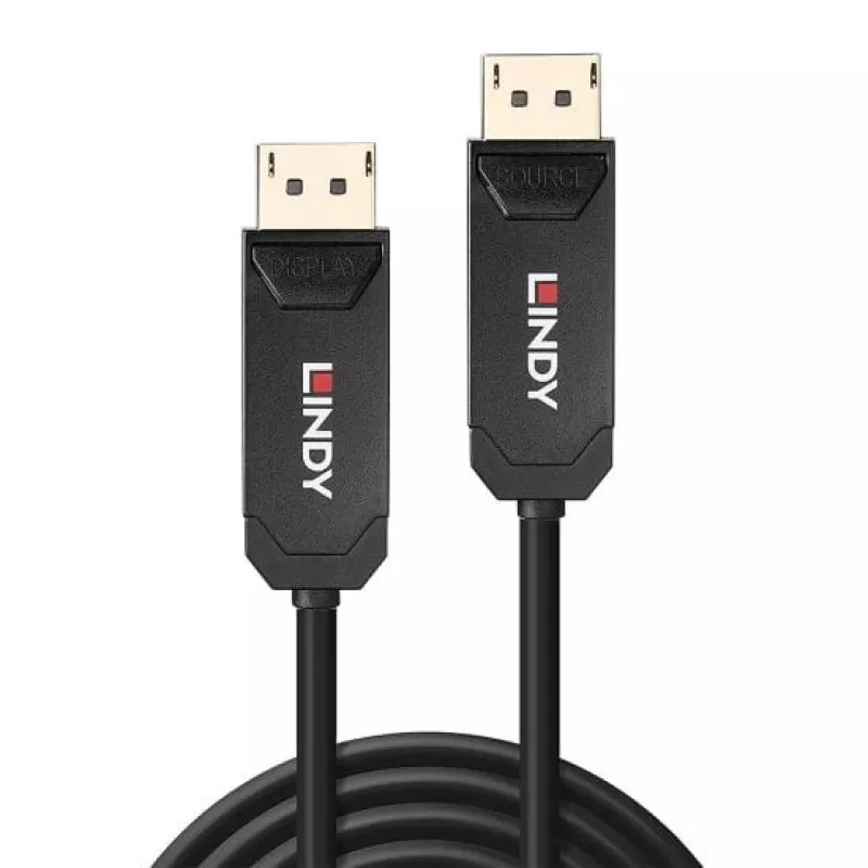 Lindy 15m Glasfaser-Hybrid-DP-2.0-UHBR10-Kabel