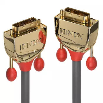 Lindy 10m DVI-D Single Link Kabel, Gold Line
