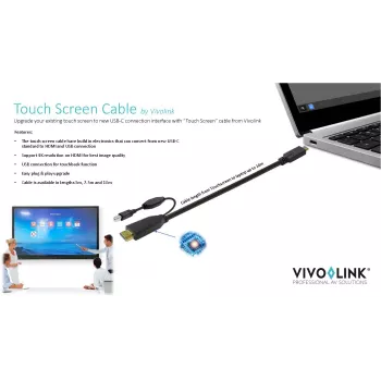 Vivolink PROUSBCHDMIUSBB5 USB-Kabel USB 3.2 Gen 1 (3.1 Gen 1) 5 m USB C Schwarz
