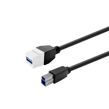 VivoLink USB 3.0 Typ-A-Buchse auf Typ-A-Buchse Verlängerungskabel PROKEYUSB3AFBM2W, weiß