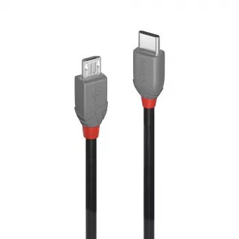 Lindy 0,5 m USB 2.0 Typ-C-auf-Micro-B-Kabel, Anthra Line