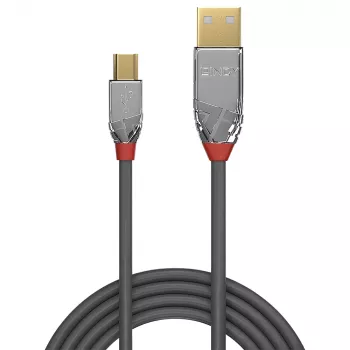 Lindy 2m USB 2.0 Typ-A auf Mini-B Kabel, Cromo Line
