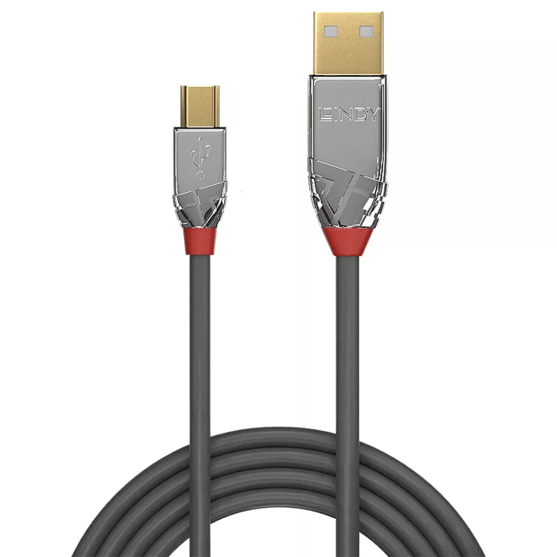 Lindy 7,5m USB 2.0 Typ A auf Mini-B Kabel, Cromo Line