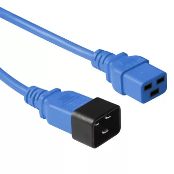 Microconnect PE2019B09 Stromkabel Blau 0,9 m C20-Kupplung C19-Kupplung