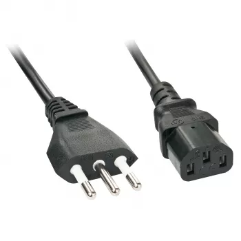 Lindy 30411 Stromkabel Schwarz 0,7 m Kaltgerätestecker C13
