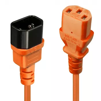 Lindy 0,5 m IEC-Verlängerungskabel, Orange