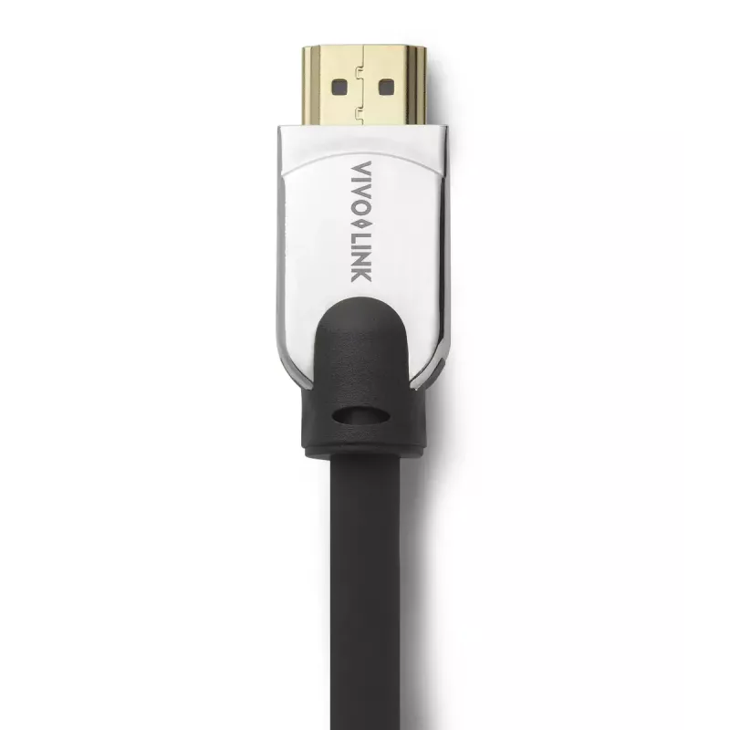 Vivolink PROHDMIHDM5 PRO HDMI-Kabel, Metallkopf, HDMI Typ A, 5 m, Schwarz/Silber