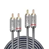 Lindy 10m Dual-Phono-Audiokabel, Cromo Line