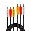 Lindy 1m Premium AV-Kabel 3x Cinch-Stecker auf 3x Cinch-Stecker