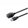 VivoLink USB 3.0 A-auf-Buchse Adapterkabel PROKEYUSB3AFM1B, Schwarz, USB 3.0 Typ A Buchsenadapter