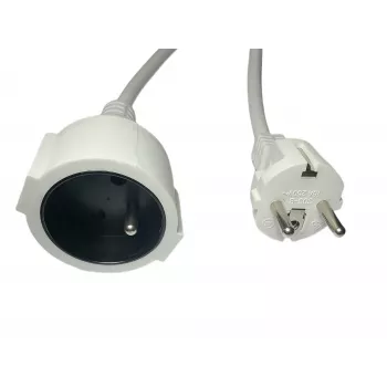 MicroConnect MC-PE0200FRW Netzverlängerungskabel, EU auf französischen Typ E, 2 m, weiß