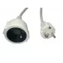 MicroConnect MC-PE0200FRW Netzverlängerungskabel, EU auf französischen Typ E, 2 m, weiß