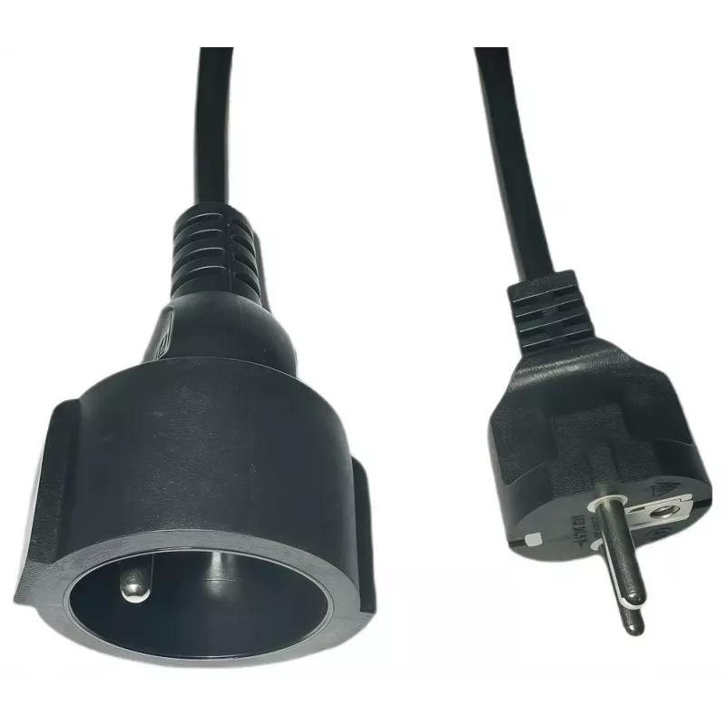 Netzkabel-Verlängerung MicroConnect MC-PE0500FRB 500 cm mit EU-Stecker, schwarz