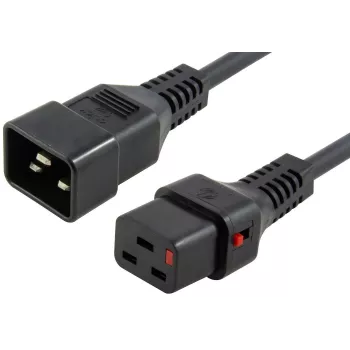 Stromkabel MicroConnect MC-C19C20LOCK-1.5M — C19 auf C20 mit IEC-Verriegelung, 1,5 m