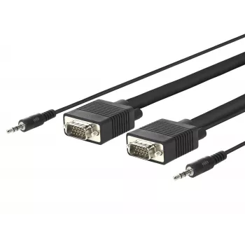 Vivolink PROVGAS15 Videokabel-Adapter 15 m VGA (D-Sub) + 3,5 mm Schwarz
