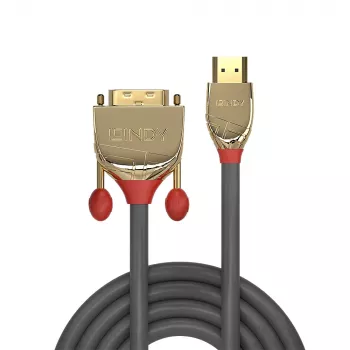 Lindy 0,5 m HDMI-zu-DVI-D-Kabel, Gold Line