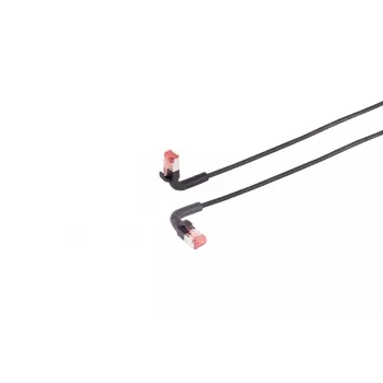 Netzwerkkabel Lanview LV-6AFTP-FLEX-ANG-0025B RJ45 Cat6A 25m Schwarz