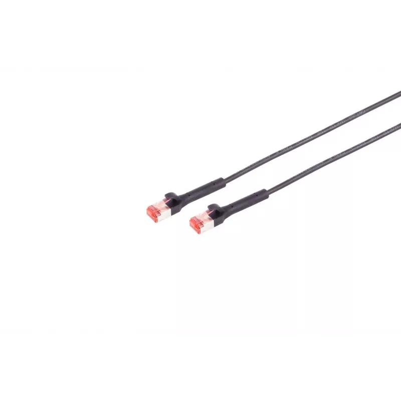 Netzwerkkabel Lanview LV-6AFTP-FLEX-ANG-02B RJ45 Cat6A 2m Schwarz