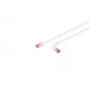 Netzwerkkabel Lanview LV-6AFTP-FLEX-ANG-03W RJ45 Cat6A 3m Weiß