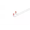 Lanview LV-6AFTP-FLEX-ANG-075W Cat6A FTP biegsames gewinkeltes RJ45-Netzwerkkabel mit Knickschutztülle, halogenfrei, 0,75 m, weiß