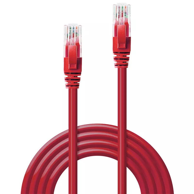 Netzwerkkabel Lindy 30 m Cat.6 RJ-45 U/UTP Rot