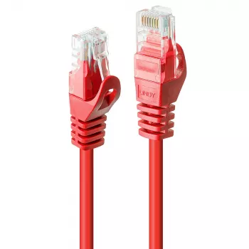Lindy 48180 Netzwerkkabel Rot 0,3 m Cat6 U/UTP (UTP)