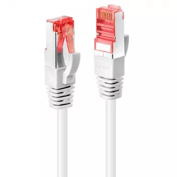 Netzwerkkabel Lindy RJ-45 Cat.6 S/FTP 10 m, weiß, vergoldete Stecker, 10/100/1000Base-T(X)