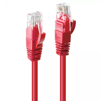 Netzwerkkabel Lindy 1m Cat.6 RJ-45 U/UTP Rot