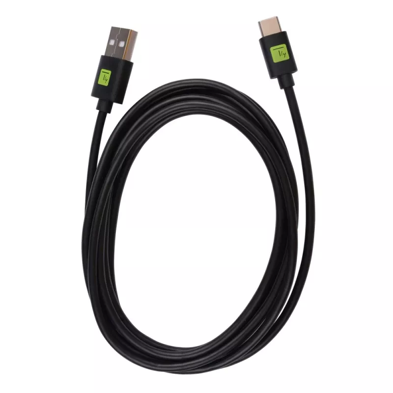 Techly ICOC-MUSB31-CMAM20T USB-3.1-Kabel, USB-A-Stecker auf USB-C-Stecker, 2 m, schwarz