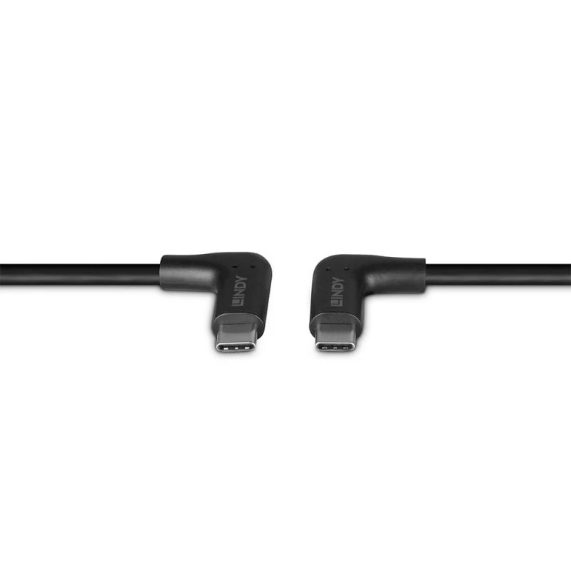 Lindy 32022 USB-3.2-Kabel Type-C auf Type-C, 2x 90° gewinkelt, 0,5 m
