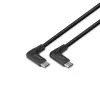 Lindy 32023 USB-3.2-Kabel Type-C auf Type-C, 2x 90° gewinkelt, 1 m
