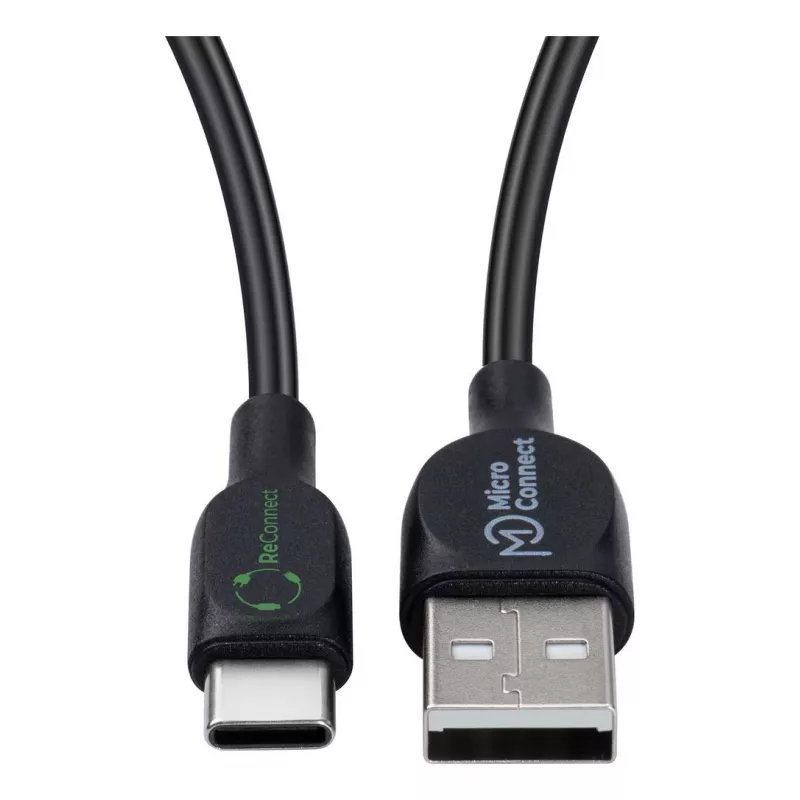 Microconnect ECO-USB3.1CCHAR1B USB-Kabel USB 2.0 1 m USB A USB C Schwarz