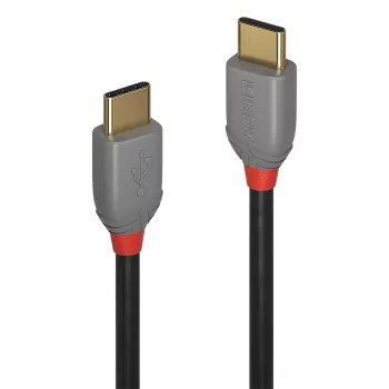 USB 2.0 Typ-C-auf-Typ-C-Kabel Lindy 36870 0,5m Anthra Line