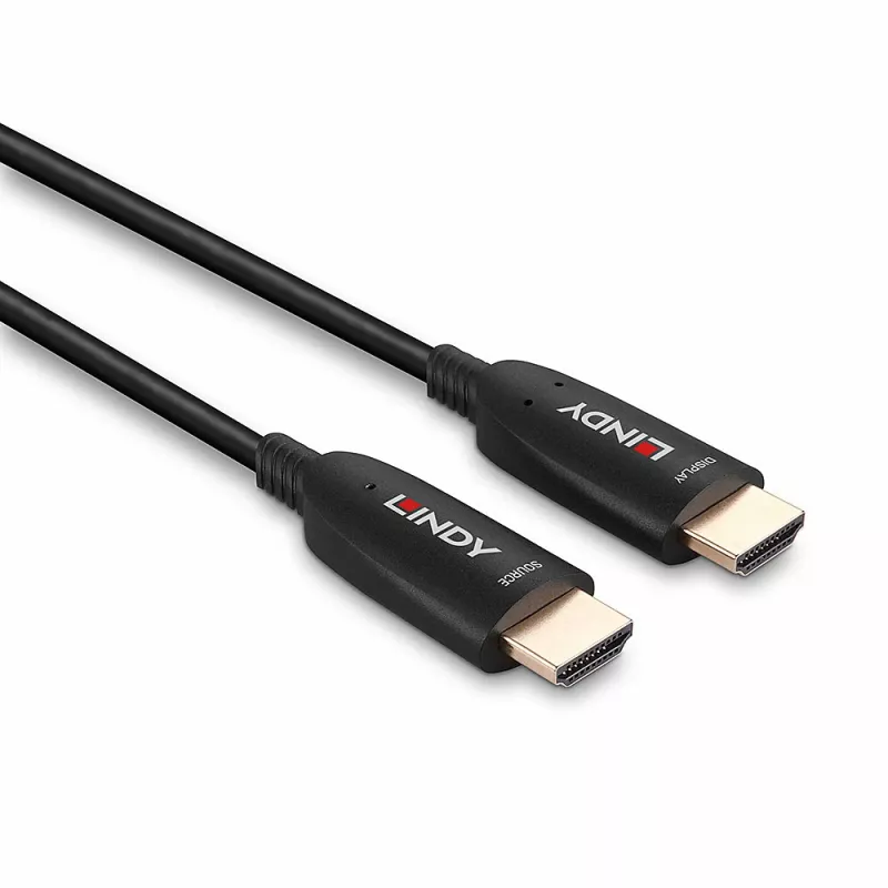 Lindy 38518 Hybrid-Glasfaser-HDMI-8K60-Kabel, 100 m, 4K 120 Hz, Schwarz